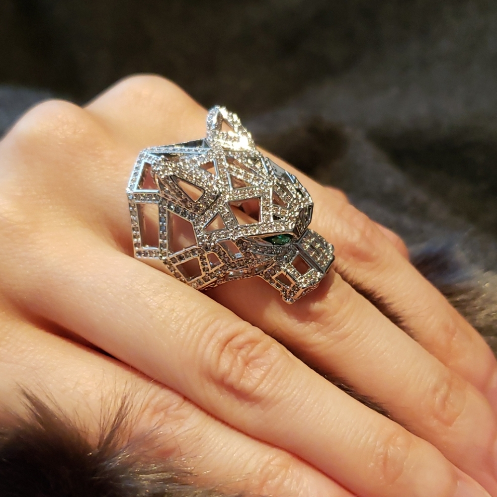 Tiger head Statement ring - Picture 3 of 8